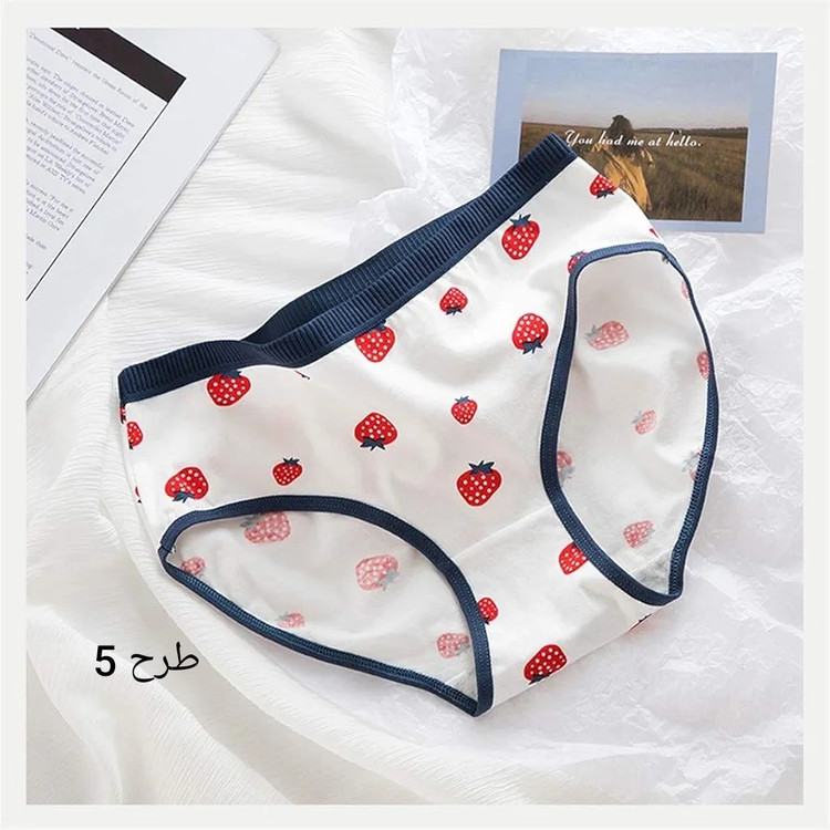 شورت نخی زنانه طرح توت فرنگی جنس وارداتی