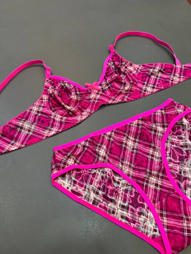 ست شورت و سوتین زنانه طرح پلنگی