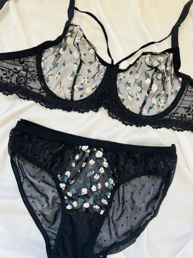 ست شورت و سوتین زنانه طرح فانتزی