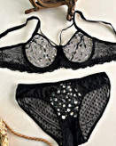ست شورت و سوتین زنانه شیشه ای