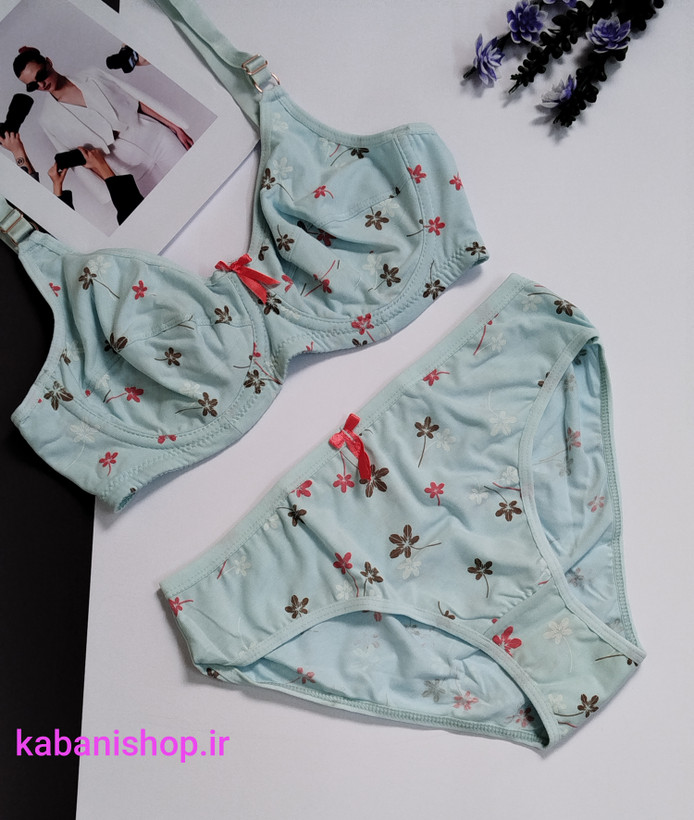 ست شورت و سوتین زنانه طرح گلدار