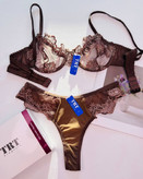 ست شورت و سوتین زنانه طرح کافی