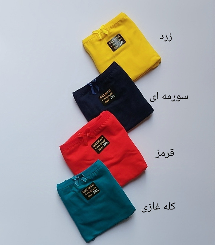 شورت زنانه نخی رنگی ساده