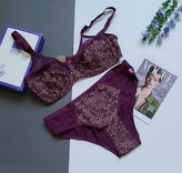 ست شورت و سوتین زنانه طرح قلبی زرشکی