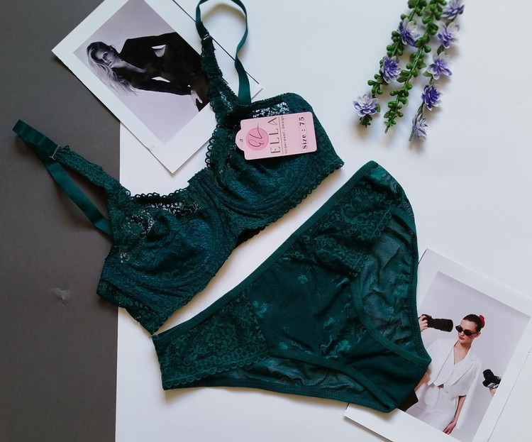 ست شورت و سوتین زنانه گیپور گوشواره