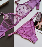 ست شورت و سوتین زنانه طرح قلبی یاسی