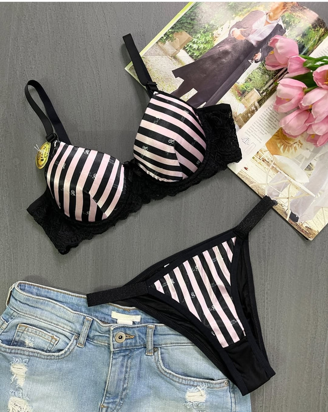 ست شورت و سوتین زنانه اسفنجی مشکی