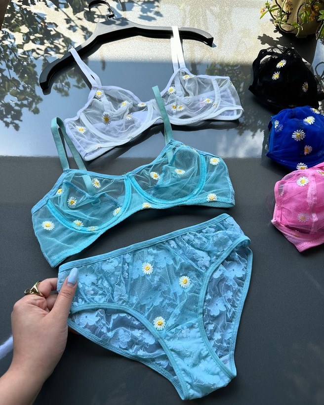 ست شورت و سوتین زنانه طرح گلدار آبرنگی 🌸