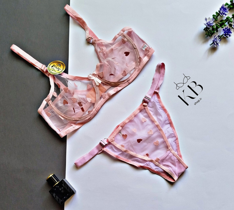 ست لباس زیر زنانه ترک برند میسپل صورتی