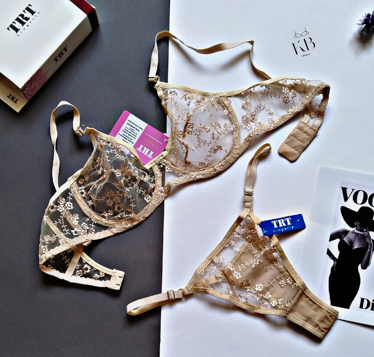 ست شورت و سوتین زنانه طرح گلدار طرح ژینوس رنگ بژ