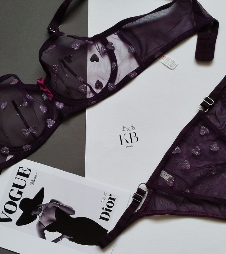 ست شورت و سوتین زنانه فانتزی برند ژوبین طلایی