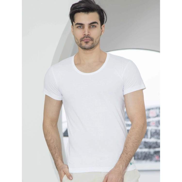 خرید قسطی زیر پوش نخی مردانه نیم آستین بیژن کد 377