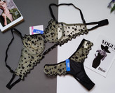 ست شورت و سوتین زنانه طرح ستاره ای سگگ دار ترک