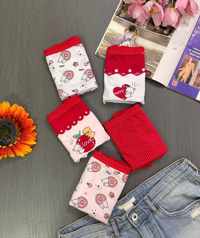 شورت تک زنانه نخ پنبه وارداتی طرح فانتزی برند kido