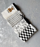 شورت زنانه نخی برند میسپل ترک مشکی و سفید