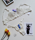 ست شورت و سوتین زنانه طرح گلدار سفید رنگ