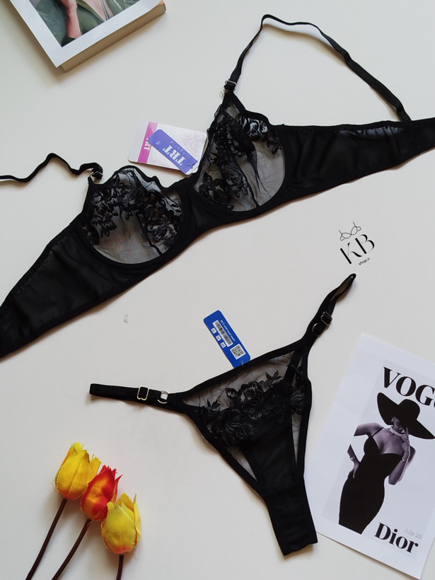 ست شورت و سوتین زنانه طرح گلدار