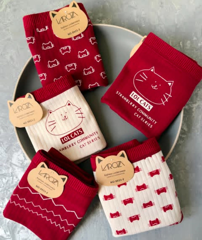 شورت نخ پنبه وارداتی طرح گربه