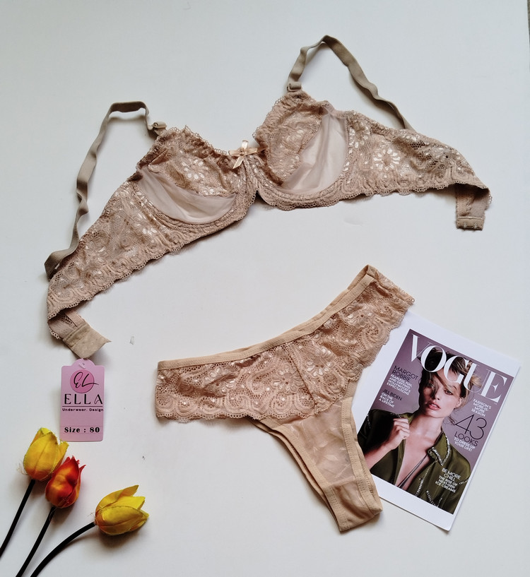 ست شورت و سوتین زنانه طرح گلدار