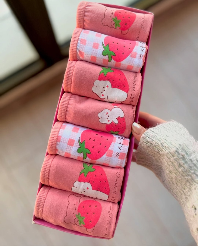 شورت زنانه نخ پنبه وارداتی طرح عروسکی