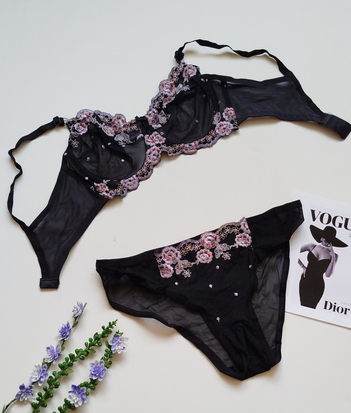 ست شورت و سوتین زنانه طرح گلدار آبرنگی