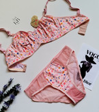 ست تور گاز هارنس دار گلدار آبرنگی