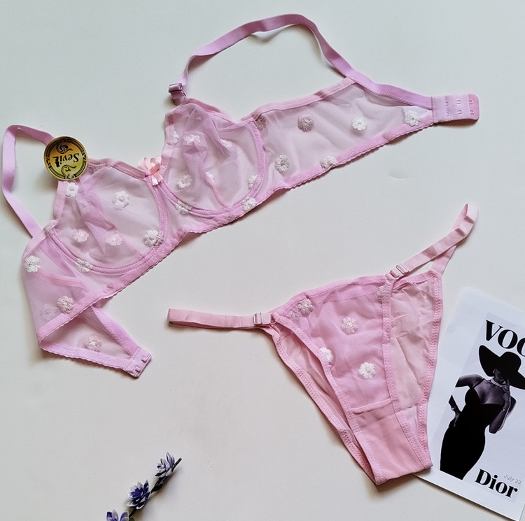 ست شورت و سوتین زنانه طرح گلدار آبرنگی