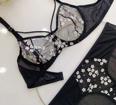 ست شورت و سوتین زنانه فانتزی طرح گل بابونه برند ژوبین