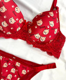 ست شورت و سوتین زنانه فانتزی طرح گل آفتابگردان