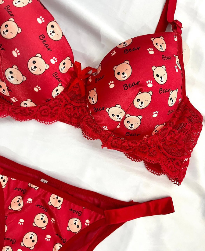 ست شورت و سوتین زنانه فانتزی طرح گل آفتابگردان