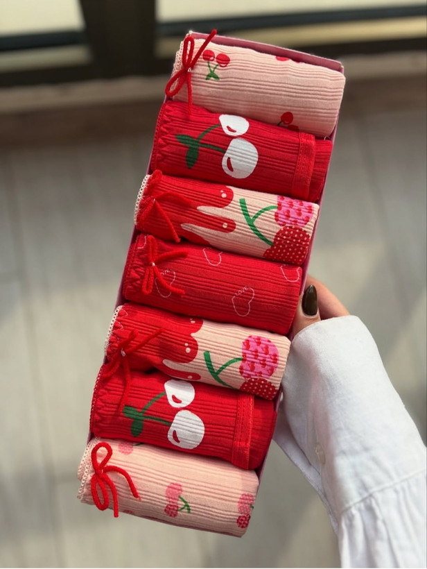 شورت زنانه نخ پنبه وارداتی طرح عروسکی