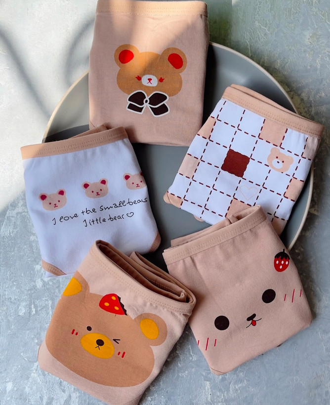 شورت نخ پنبه وارداتی طرح خرس تدی 🐻