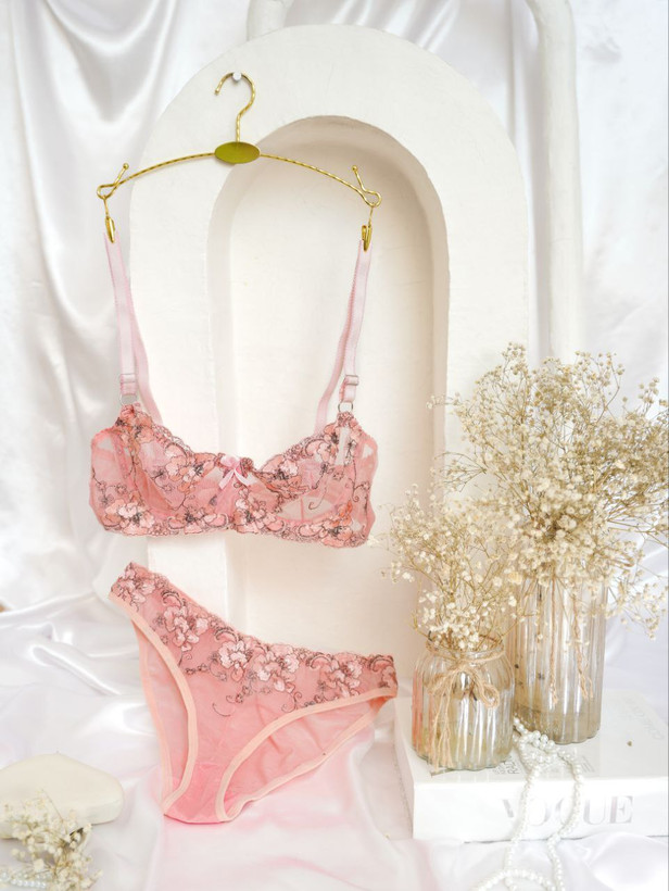 ست شورت و سوتین زنانه طرح گلدار آبرنگی برند Ella