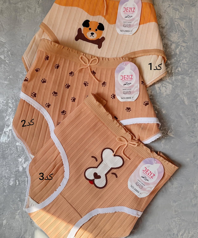 شورت زنانه نخ پنبه وارداتی طرح فانتزی دخترانه