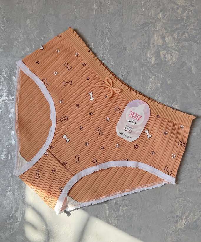 شورت زنانه نخ پنبه وارداتی طرح فانتزی آلیس