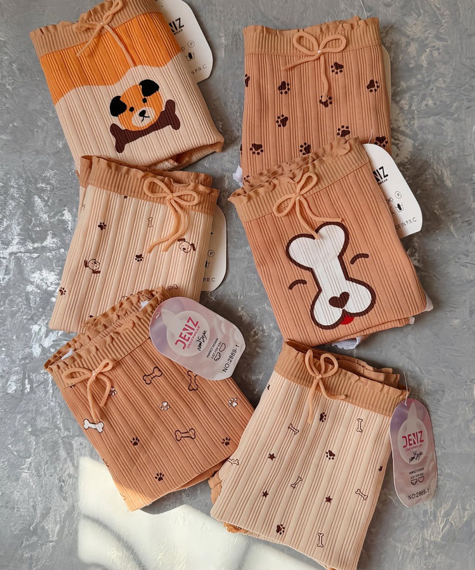 شورت زنانه نخ پنبه وارداتی طرح فانتزی سگ 🐶