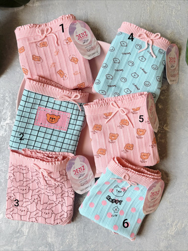 شورت زنانه نخ پنبه وارداتی طرح عروسکی کیتی