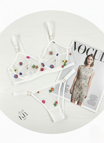 ست شورت و سوتین زنانه طرح گلدار آبرنگی