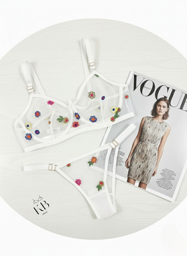 ست شورت و سوتین زنانه طرح گلدار آبرنگی