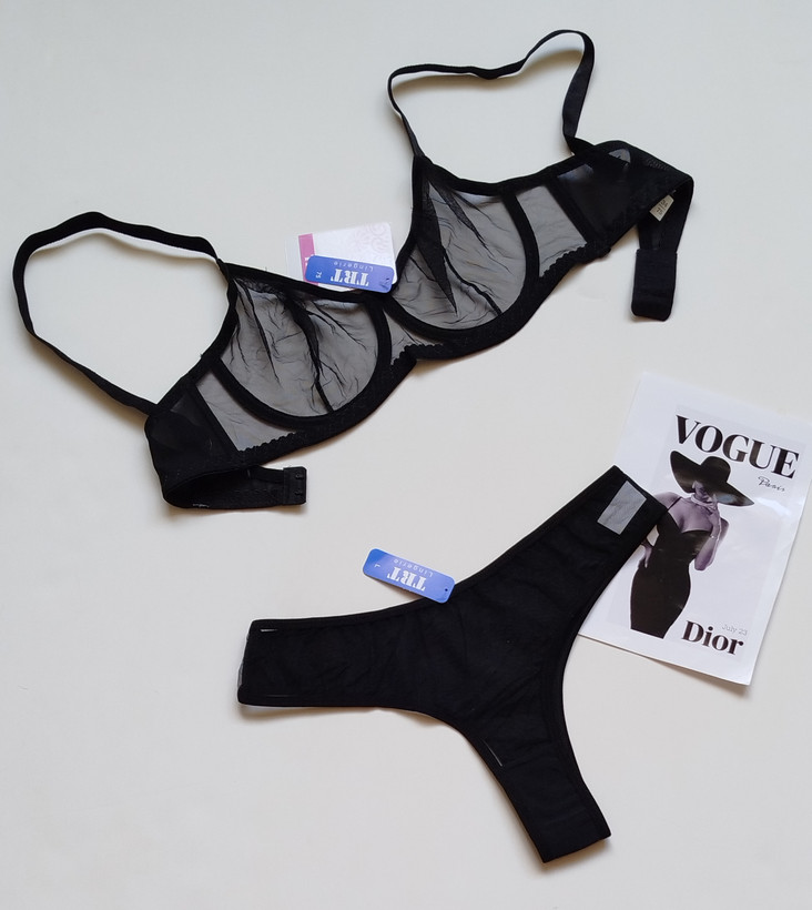 ست لباس زیر زنانه حریر شیشه ای ترک کیفیت عالی