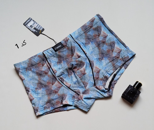 شورت تک مردانه پادار کولسی گیاهی رنگ آبی