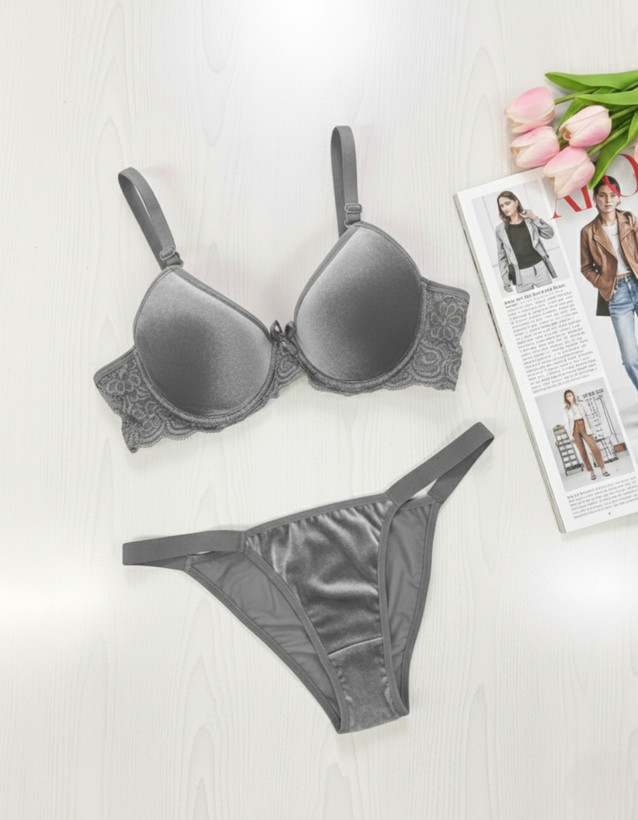 ست شورت و سوتین زنانه طرح گلدار آبرنگی