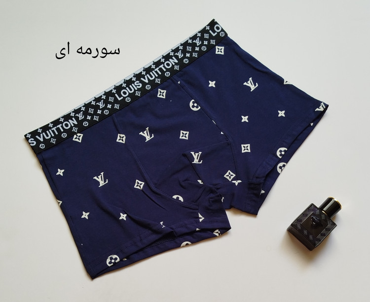 شورت نیم پا مردانه نخ پنبه اعلا لوگوLOUIS VUITTON | برند MD | لباس زیر مردانه باکیفیت
